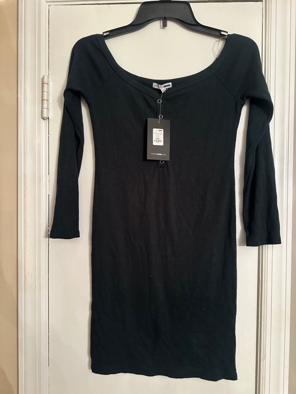 Dark Green Scoop-Neck Dress